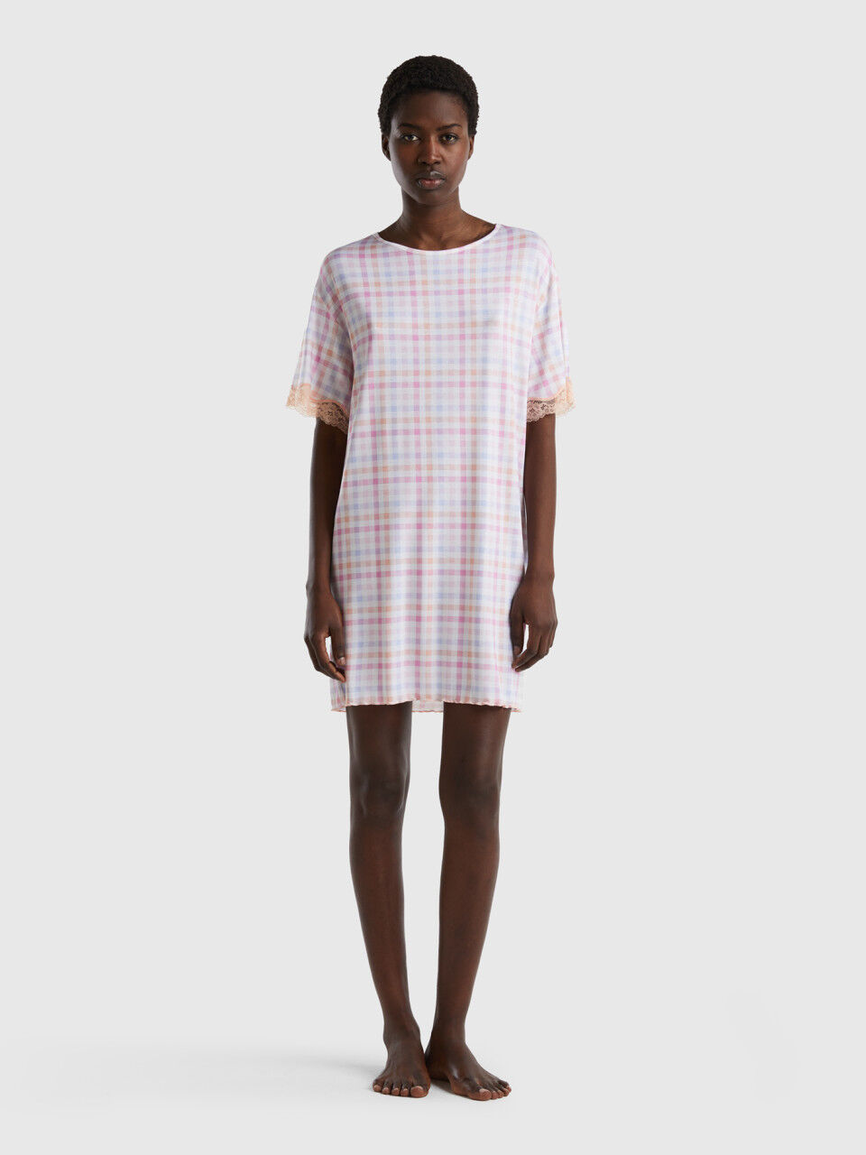 Flowy check nightshirt